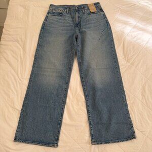 Madewell The Perfect Vintage Wide-Leg Jean, size 33Tall (NWT) *dye imperfection*